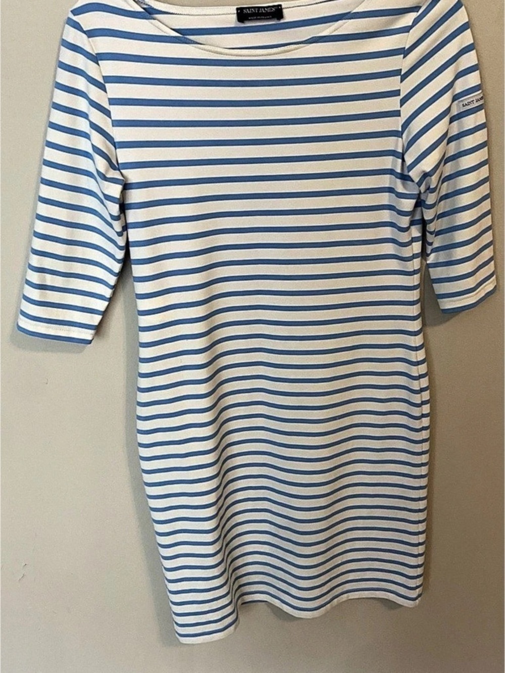 Saint James Propriano Dress Striped Mini Blue & White US Size 6